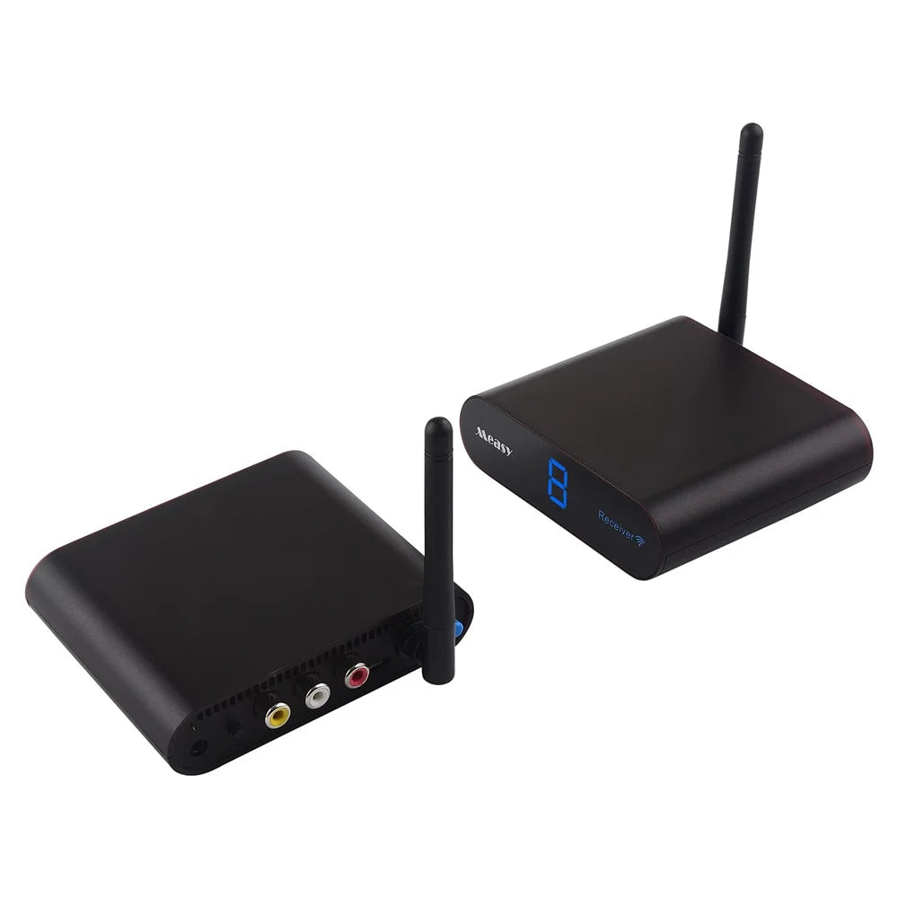MEASY AV220 200m Transmission 2.4G Wireless AV Transmitter and Receiver Set with RCA Input / Output - US Plug - 6