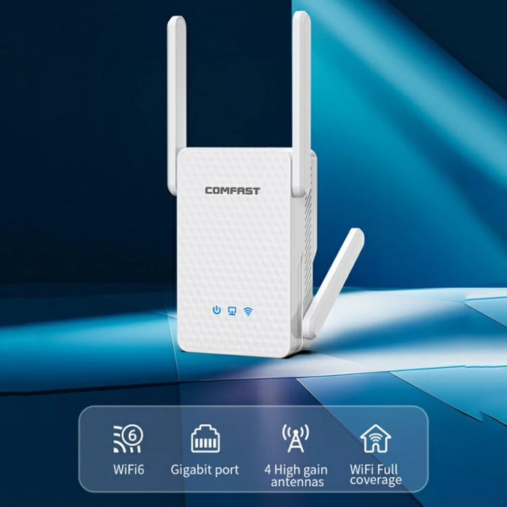 COMFAST CF-XR186 WiFi Range Extender Dual Band 5G Gigabit 3000M Wireless Repeater / Booster with 4 Antennas - 2