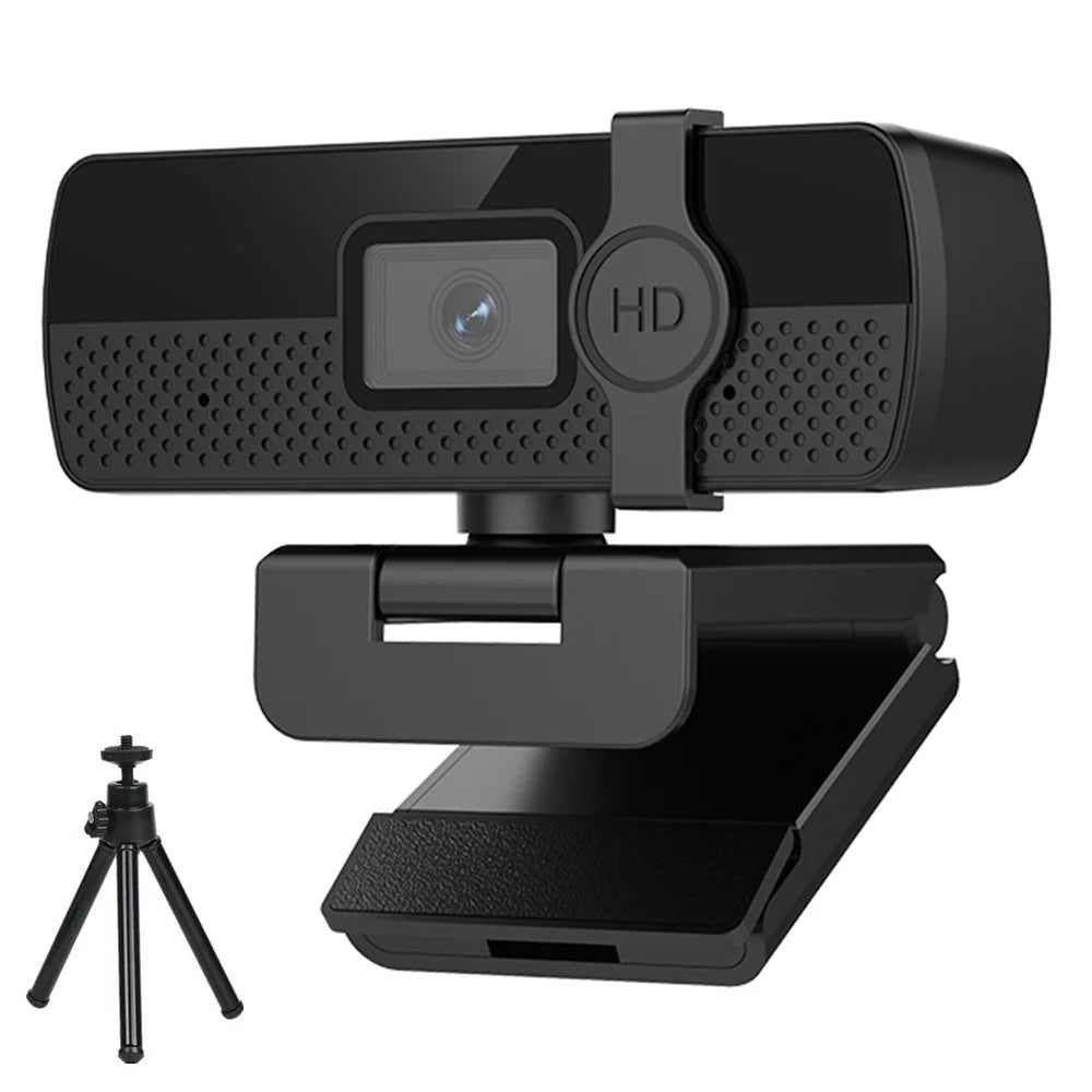 L57 Computer USB Webcam with Privacy Cover 4K HD Auto Focus Camera for Conference Live Streaming - Black - 1