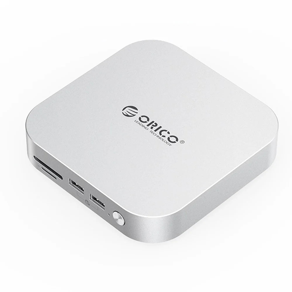 ORICO-M4Max 10Gbps 4TB MiniMate Desktop External SSD Multiple Ports TF / SD Card Slots - White / UK Plug - 1