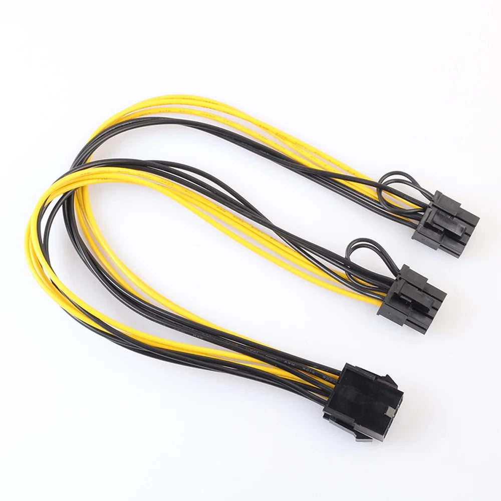 30cm PCI-Express PCIE 8Pin to Dual 8Pin Graphic Video Card Adapter Power Supply Cable - 1