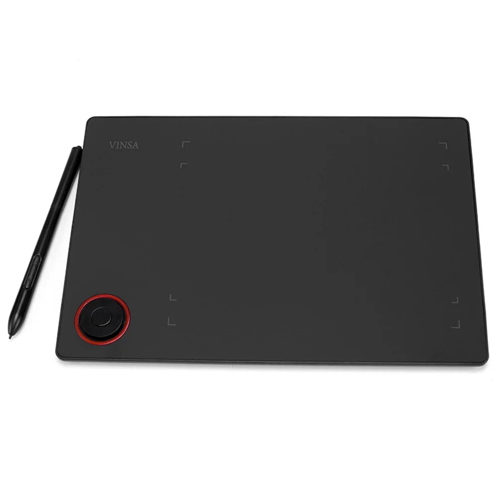 VINSA T608 Graphics Tablet Electronic Drawing Plate Hand Drawing Board with Pressure Sensitive Pen OTG Adapter - 1