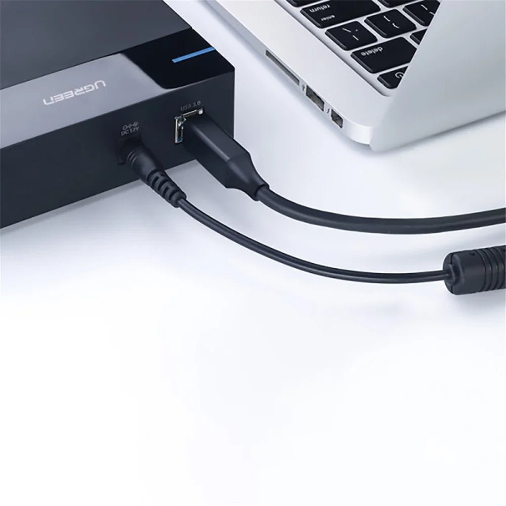 UGREEN 10372 2m USB3.0 Printer Data Cable High-Speed 5Gbps USB A Male to USB B Male Cable Adapter Mobile Hard Disk Box Monitor Fax Machine Cable for Printer/Scanner - 3