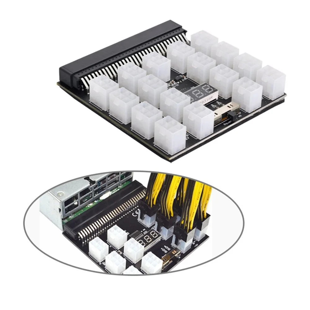 PW-001 12V ATX 17Ports 6Pin Power Supply Breakout Board Adapter Converter for Ethereum ETH BTC Mining Miner - 5