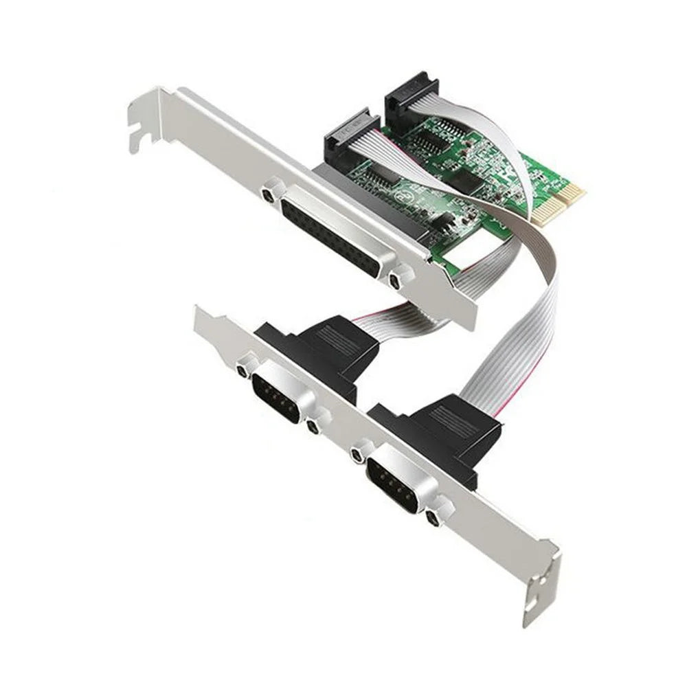 PCIe Expansion Card Dual Serial Ports + 1 Parallel Port Connectors Expansion Card with AX99100 Chip - 4
