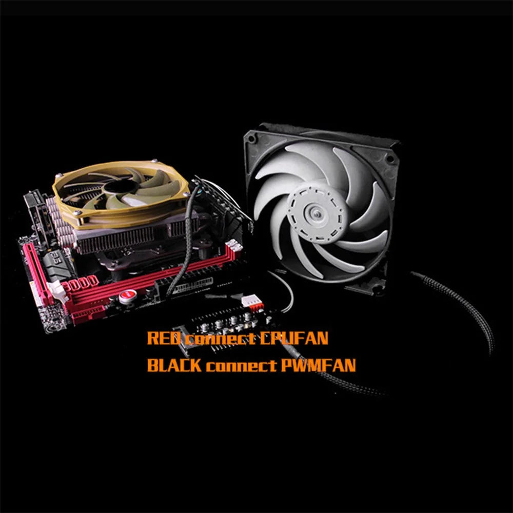 PC 1 to 10 4Pin PWM Cooling Fans HUB SATA Power / Large 4D Port Cooler Splitter Extension Adapter - SATA Powered - 3