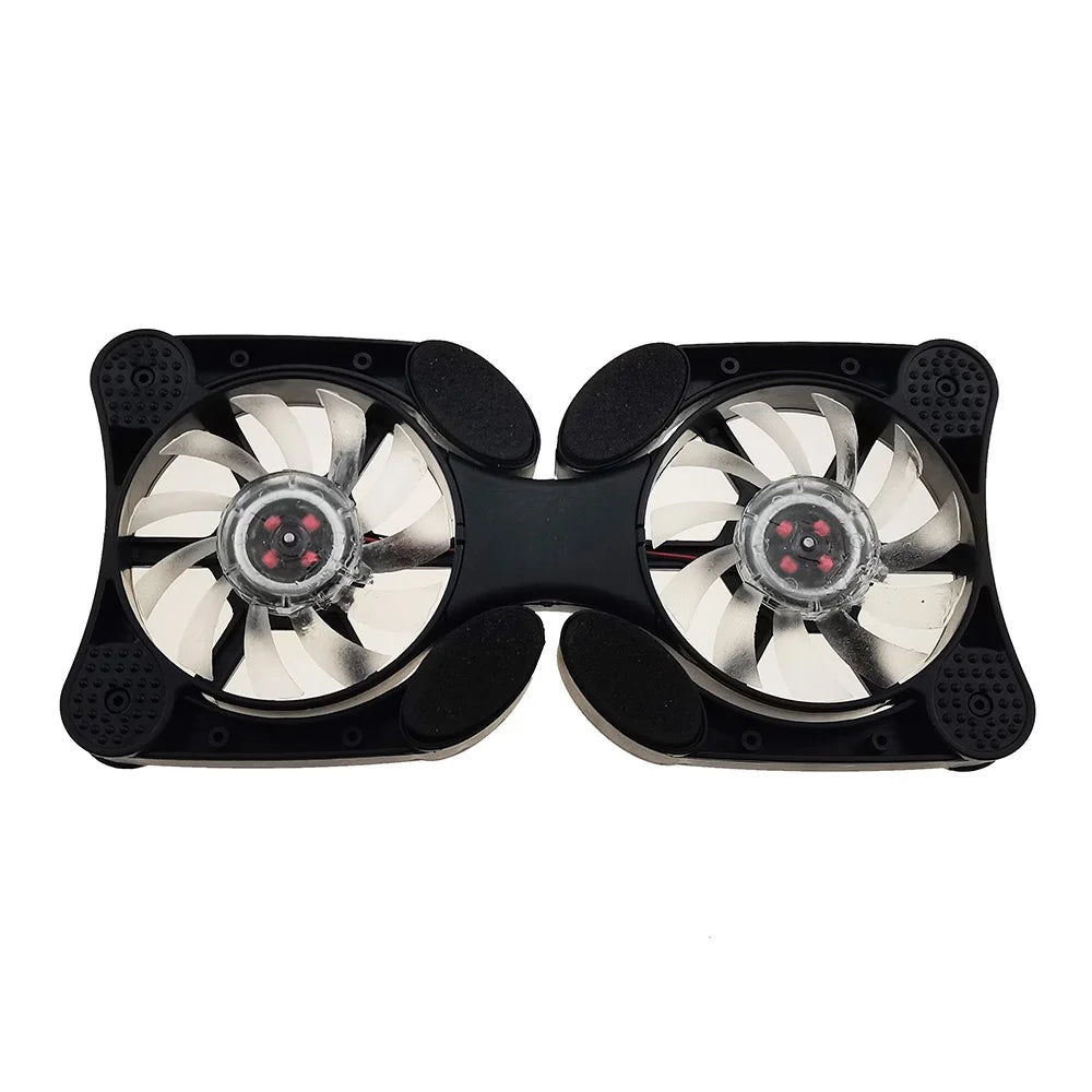NB008 Foldable Laptop Cooling Pad 2 Fans Adjustable Notebook Stand Portable Computer Riser - 3