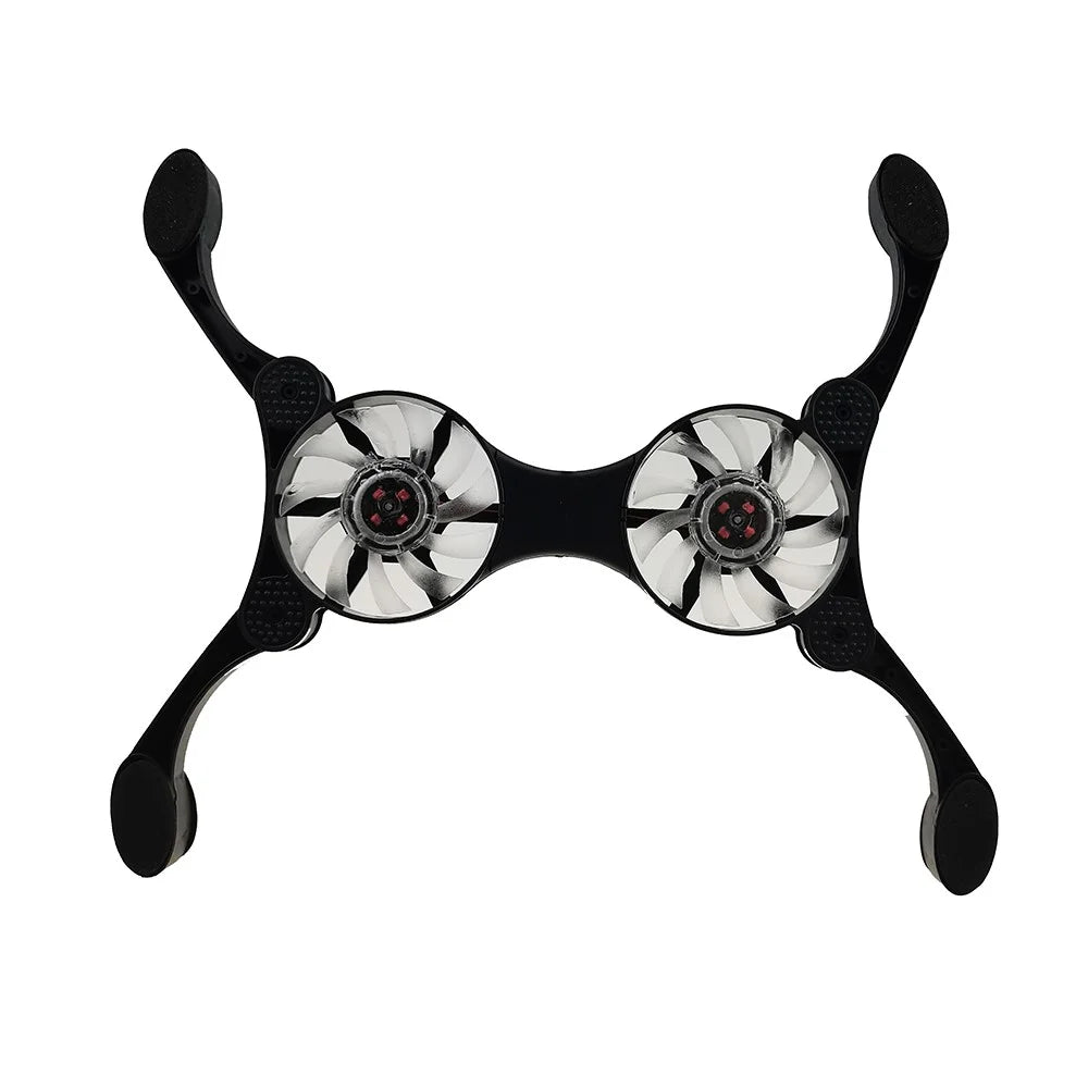 NB008 Foldable Laptop Cooling Pad 2 Fans Adjustable Notebook Stand Portable Computer Riser - 6