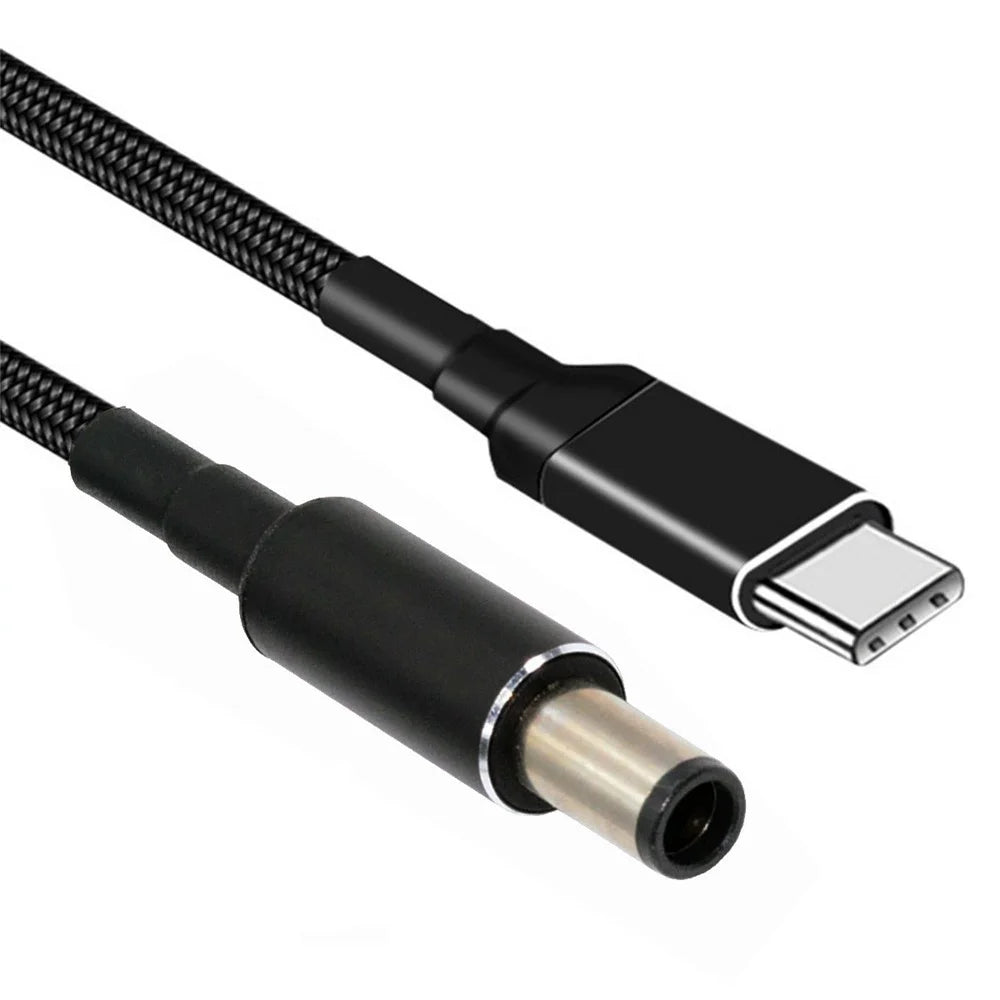 UC-110-7450HP For HP Laptop 1.8m USB-C to DC 7.4x5.0mm Adapter Cable PD 100W Nylon Braided Charge Wire - 1