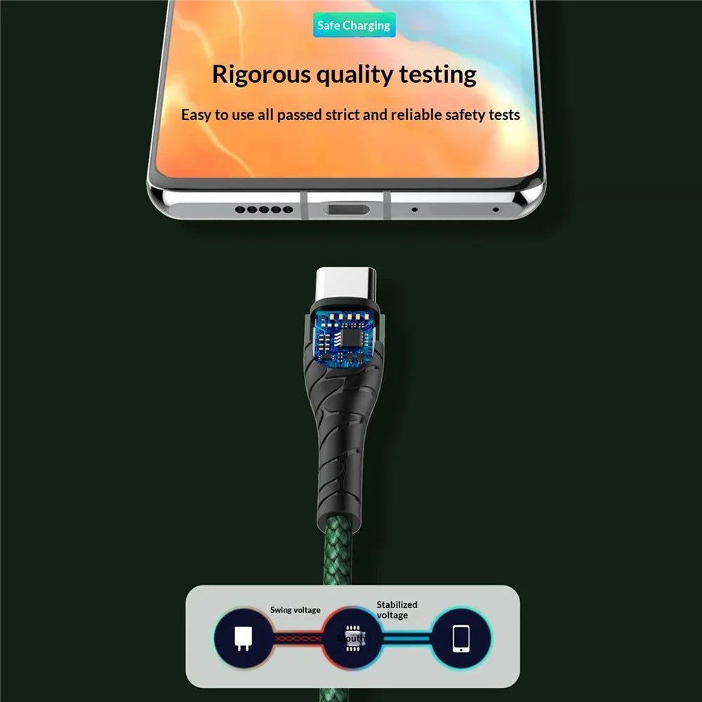 LDNIO LC101 1m USB-C to USB-C Cable 65W PD Fast Charging Braided Data Cable for Phone Tablet - Grey - 6