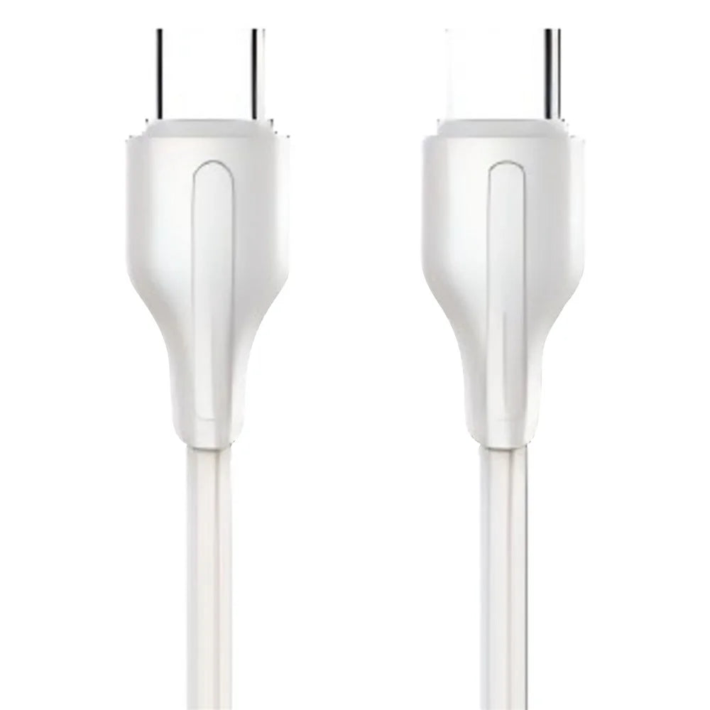 LDNIO LC122-C 2m USB-C to USB-C Cable 65W PD / QC Fast Charging Data Cord for Huawei Xiaomi Honor - White - 1
