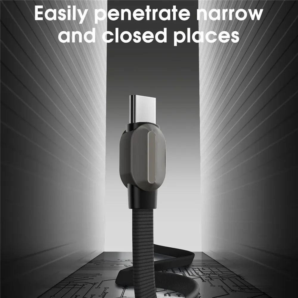LDNIO LC122-C 1m USB-C to USB-C Cable PD 65W Fast Charging Braided Data Cord for Laptop Tablet Phone - Titanium Gold - 7