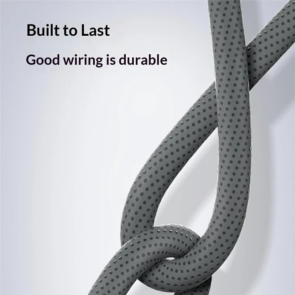 LDNIO LC442i 2m Type-C to Lightning Cable 30W PD Fast Charging Braided Data Cable for iPhone iPad - Grey - 5