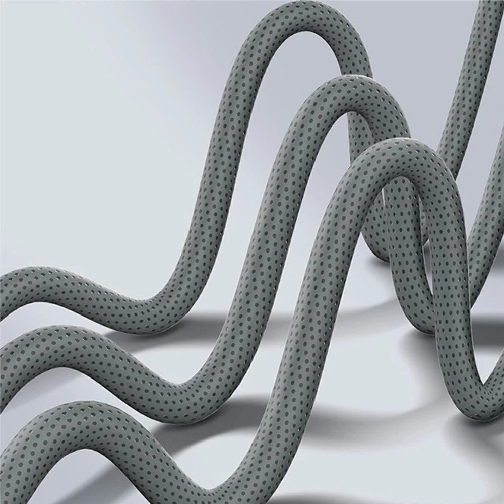 LDNIO LC442i 2m Type-C to Lightning Cable 30W PD Fast Charging Braided Data Cable for iPhone iPad - Grey - 7