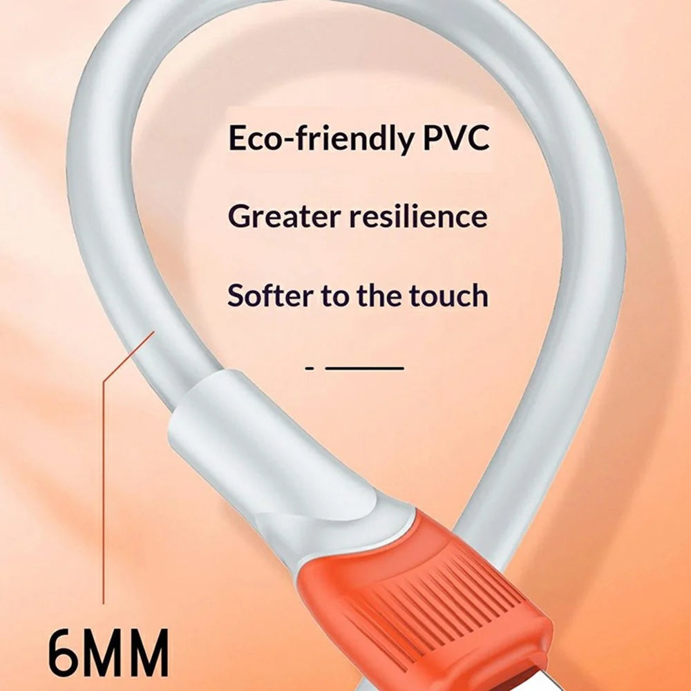 LDNIO LC601C 1m 100W Super Fast Charging Cable Type-C to Type-C Braided Data Cable for Phones Laptops - Orange - 7