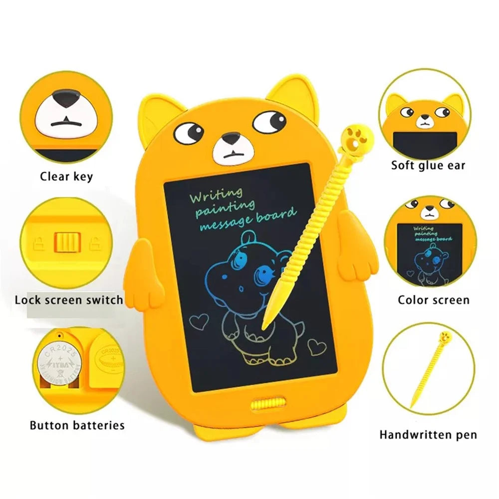 Cartoon Dog Shaped Children Doodle 8.5-Inch LCD Drawing Pad Toddler Writing Tablet Handwriting Board with Lock Function One-click Erase - 5