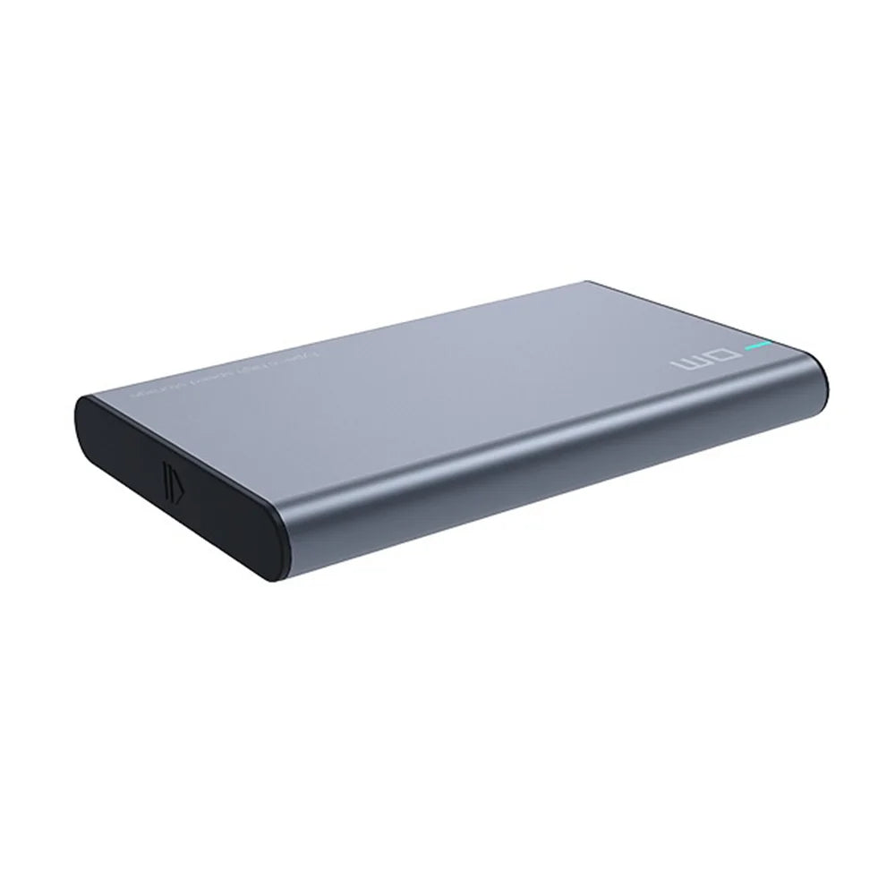 DM HD002 Type-C to SATA 3.0 Aluminum Alloy External Hard Drive Enclosure 5Gbps High Speed Transfer 2.5 Inch USB 3.0 SSD HDD Case - Grey Black - 7