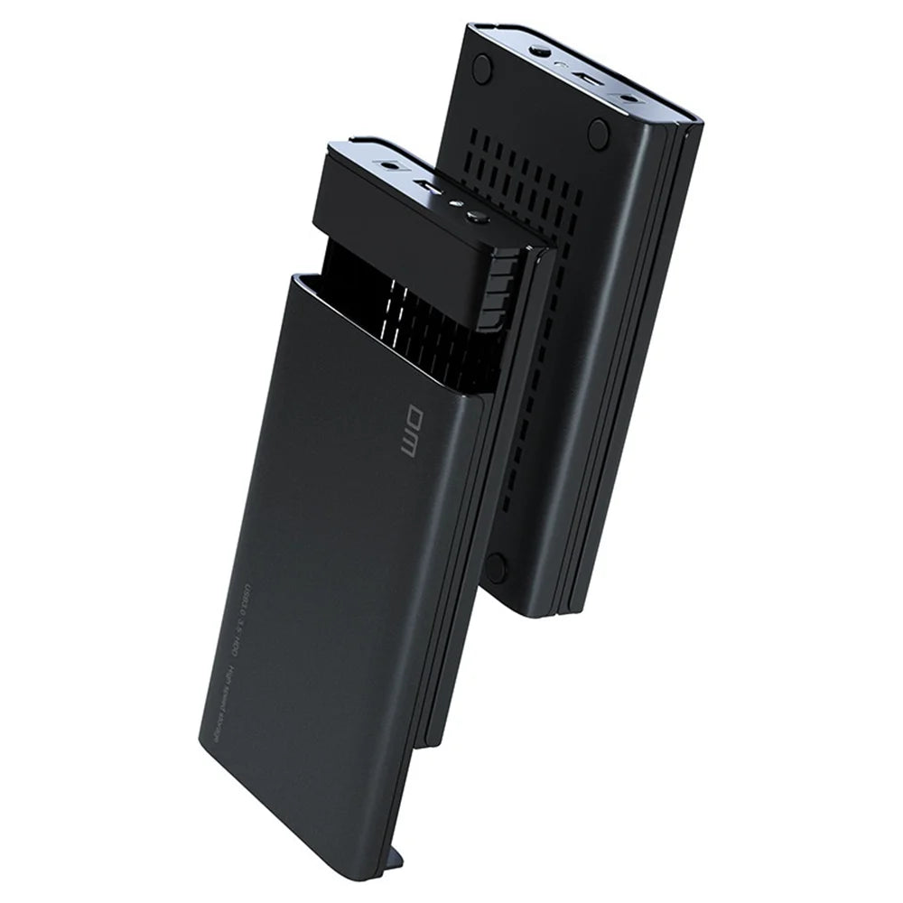 DM HD035 3.5 Inch USB3.0 SATA External Hard Drive Enclosure for HDD SSD up to 16TB - Black - 7