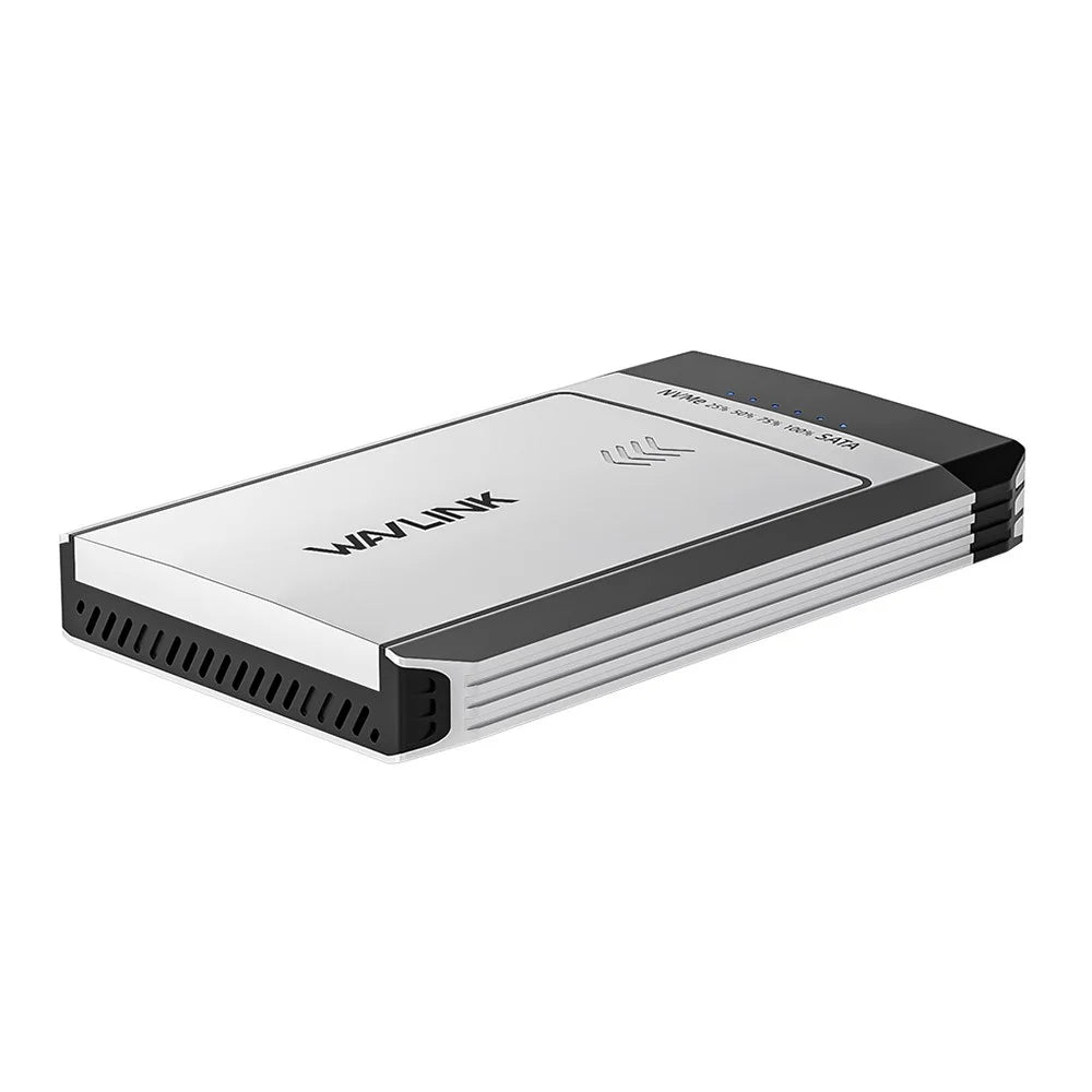 WAVLINK ST347 Dual Slot M.2 SSD Enclosure USB-C 3.2 Gen2 10Gbps One-Click Offline Clone For Data Migration / Backup - UK Plug - 2