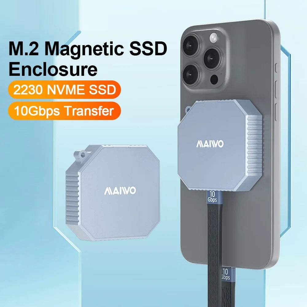 MAIWO K1724P Magnetic External SSD Enclosure for Steam Deck / PS5 / Xbox M.2 Nvme 2230 SSD Case - 2