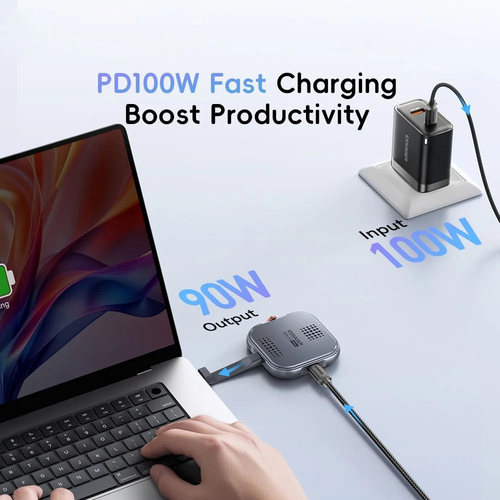 ESSAGER Aluminum Alloy Gen2 10Gbps Magnetic Hard Drive Enclosure NVME / 2230 / M.2 Hard Disk Enclosure - 3