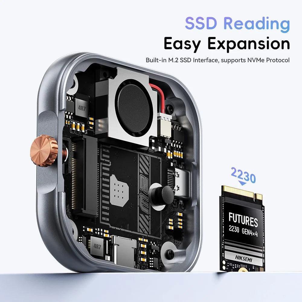 ESSAGER Aluminum Alloy Gen2 10Gbps Magnetic Hard Drive Enclosure NVME / 2230 / M.2 Hard Disk Enclosure - 4