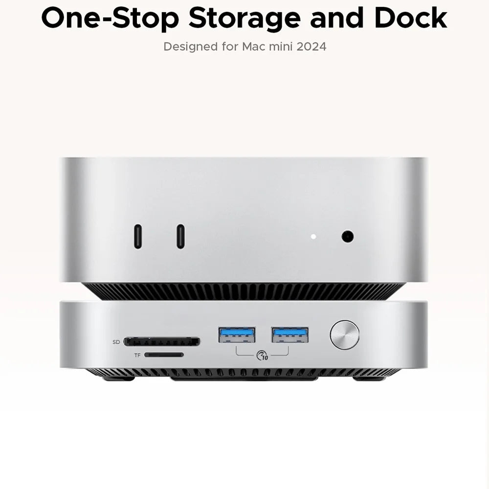 ORICO-M49P 10Gbps 9 in 1 MiniLink Desktop SSD Expansion Dock with 360° Ventilation Holes - White / UK Plug - 2