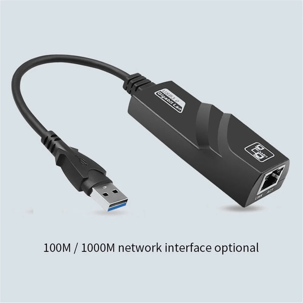 JUNSUNMAY USB 3.0 to RJ45 Converter 100Mbps Ethernet Adapter Laptop Computer Network Cable Connector - 2