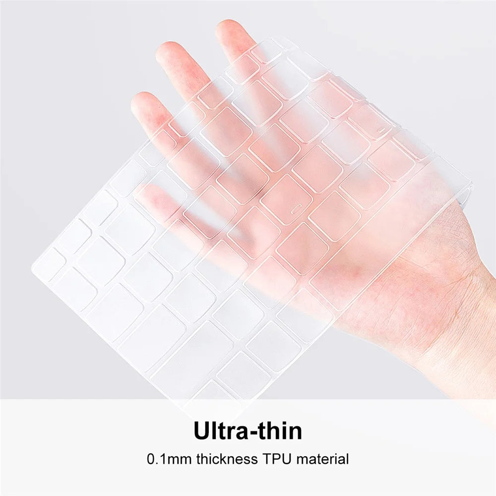 ENKAY HAT PRINCE TPU Keyboard Film (EU Version) for MacBook Pro 14 inch (A2442) / 16 inch (A2485) / Air 15 inch (2025) / (2024) / (2023) A2941 / 13 inch (2025) - 2