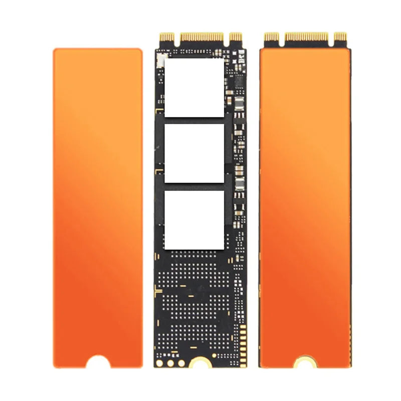 JEYI M.2 NVMe Copper Heat Sink with Thermal Pad and Rubber Straps for 2280 SSD Laptops Cooling Heatsink - 4