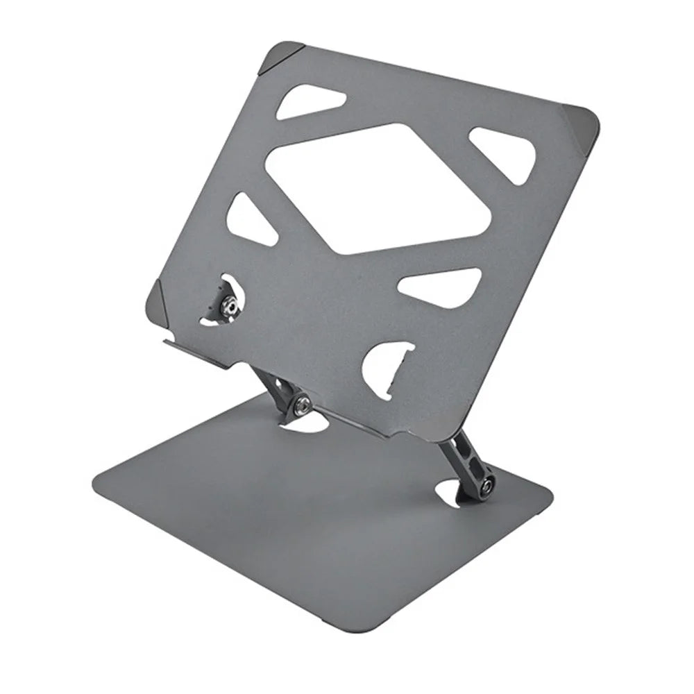 GFS01-T Carbon Steel Laptop Stand Adjustable Height Cooling Bracket for Notebooks Up to 17.3 Inch - Grey - 1