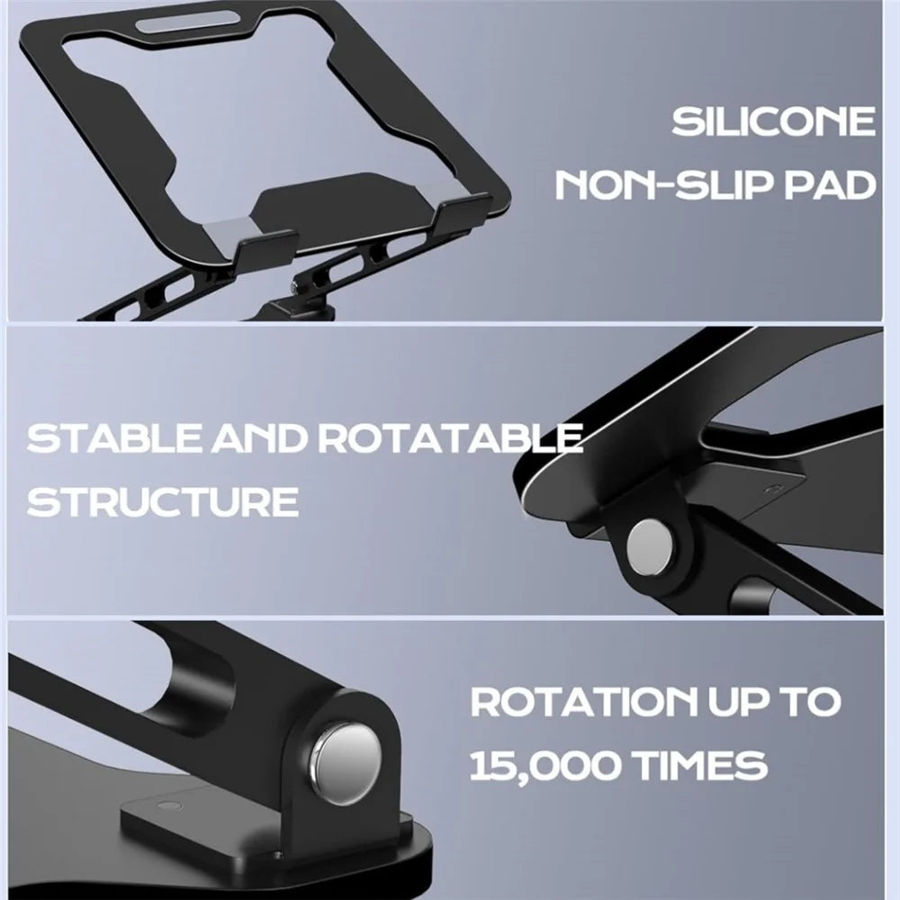 NH-02B Foldable Laptop Stand For 10 - 15.6 Inch Notebooks Adjustable Height Ergonomic Cooling Support - 5