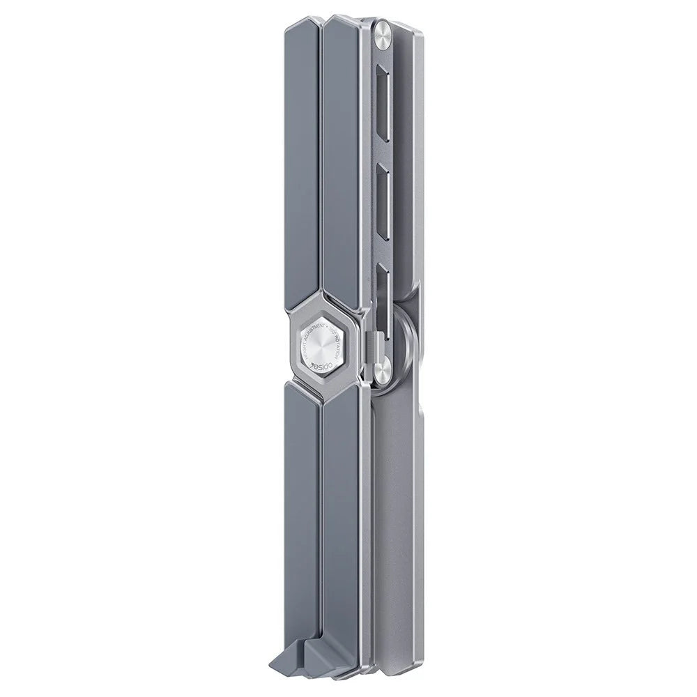 YESIDO LP09 Aluminum Laptop Stand Height Adjustable Foldable Notebook Riser for Home / Office / Travel - Silver - 1
