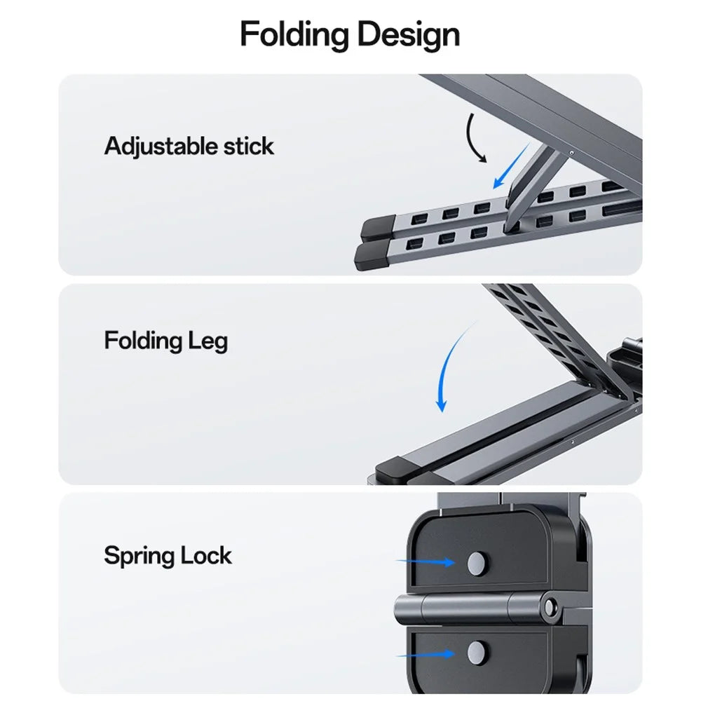 YESIDO LP10 Laptop Stand Foldable Adjustable Height Cooling Pad Notebook Laptop Holder - 7