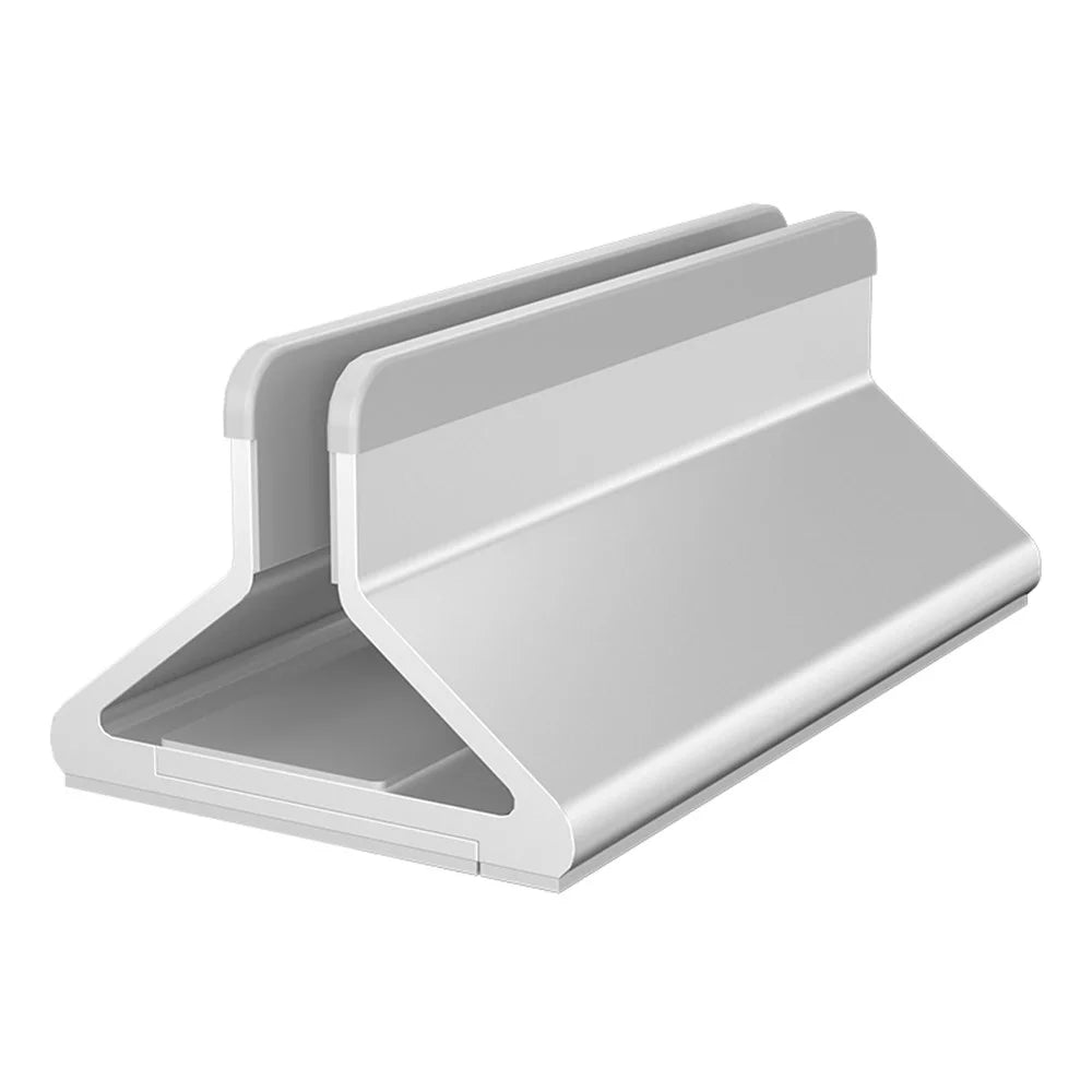 C4 Adjustable Width Single Slot Storage Base for Notebooks and Tablets Aluminum Alloy Desk Stand - Silver - 1