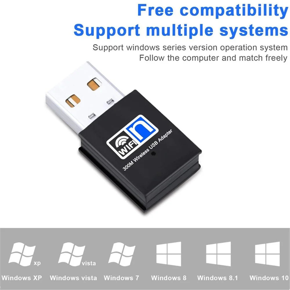 300Mbps Wireless 802.11N USB Wifi Receiving Adapter - 6