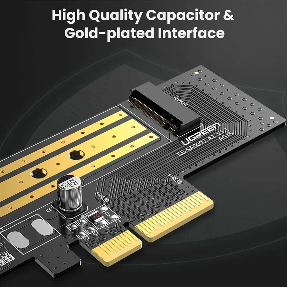 UGREEN M.2 NVME to PCle 3.0 Adapter High Speed Computer Expansion Cards SSD Conversion Card with Bracket - 6