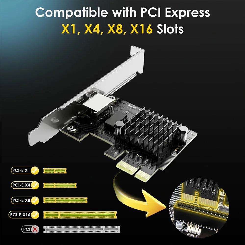 WAVLINK NWP002 2Gbps Pcie Network Card RTL8125B Chip RJ45 Ethernet Adapter - 4