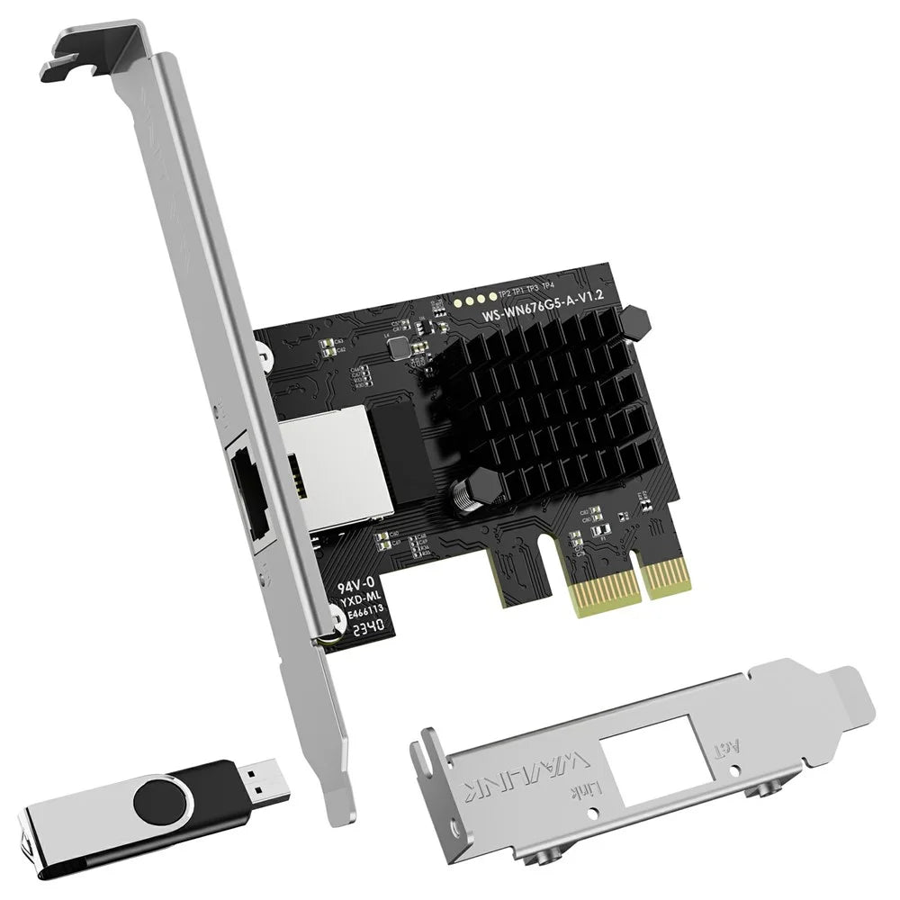 WAVLINK NWP003 5Gbps Pcie Network Card RTL8126 Chip RJ45 Ethernet Adapter - 2