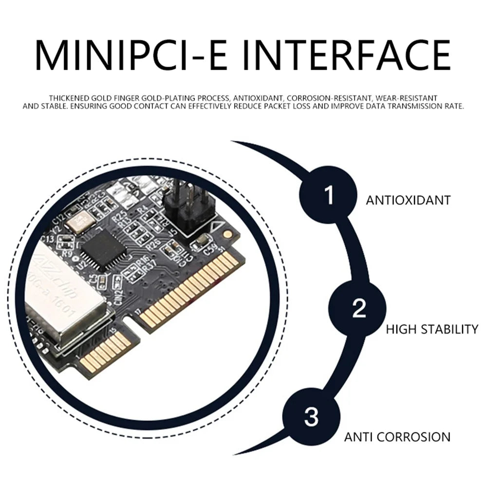 TXA079 Mini PCI-E Network Card Wired 1000Mbps Gigabit Ethernet Adapter for Desktop Computer - 5