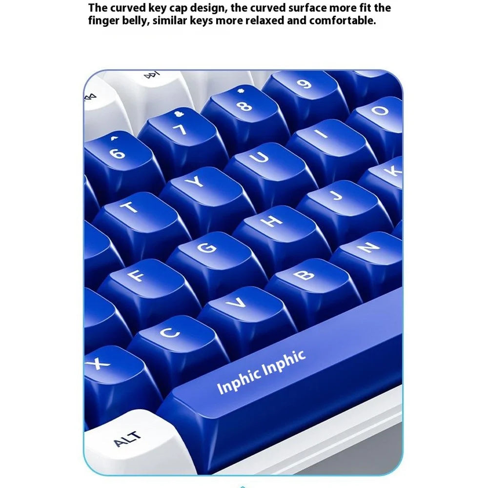 INPHIC K902 87 Keys Mute Keyboard Gaming Keyboard with Colorful Light for Home Office - 7