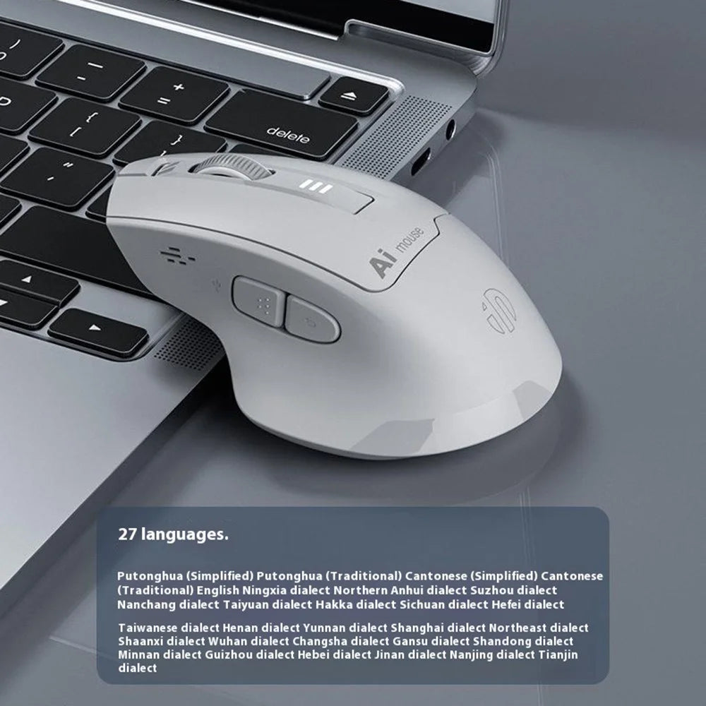 INPHIC S6 AI Smart Voice Mouse Wireless Bluetooth-compatible Mouse 2400DPI Support Voice Controlled Typing - 4