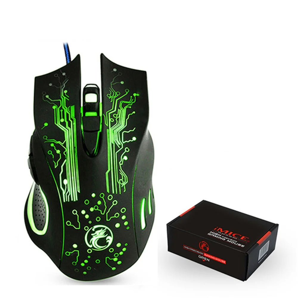 IMICE X9 Wired Optical Gaming Mouse 4 Adjustable DPI Mice 6 Programmable Buttons Gaming Mice - 7