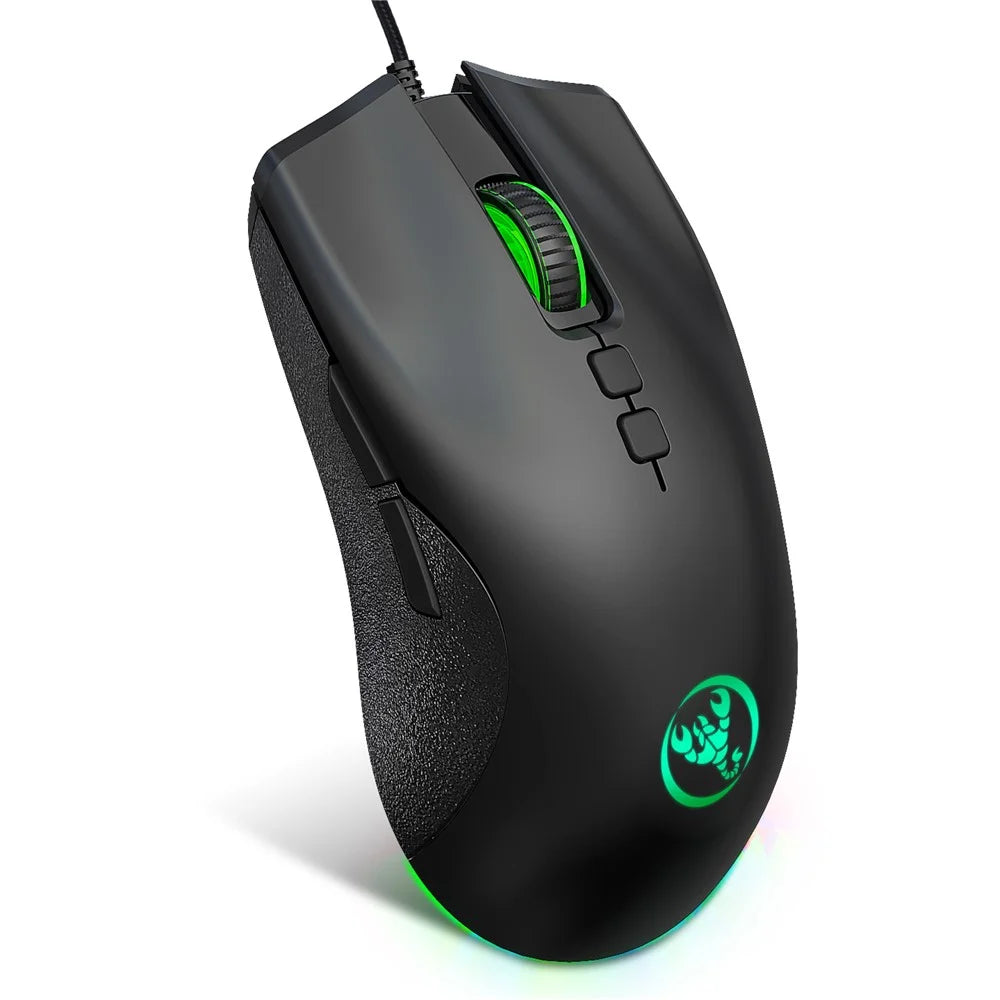 HXSJ A883 USB Wired Gaming Mouse RGB Gamer Mouse with 4 Adjustable DPI - 3
