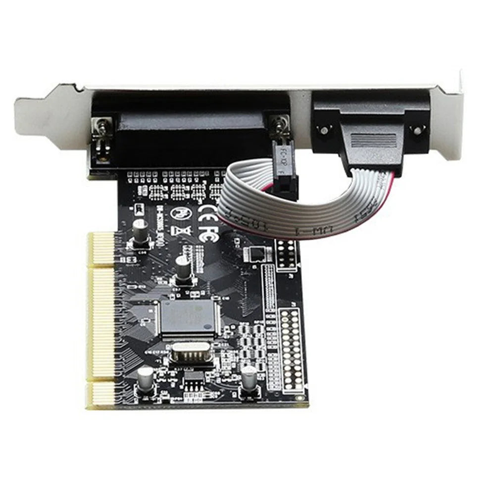 TXB086 Desktop Computer PCI to 1 Parallel and 1 Serial 25-pin / 9-pin Printer Interface Expansion Card - 4