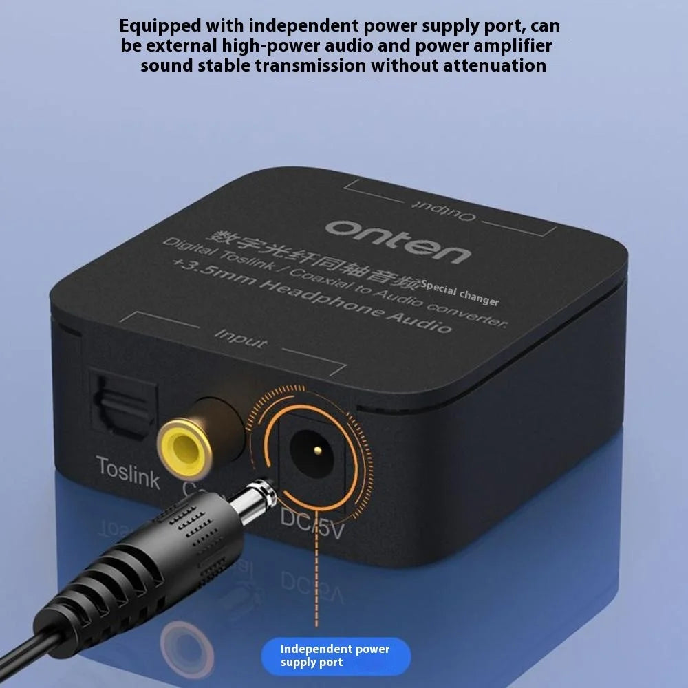 ONTEN 37506 Digital Toslink / Coaxial to Audio Converter with 3.5mm Headphone Audio Output - 7