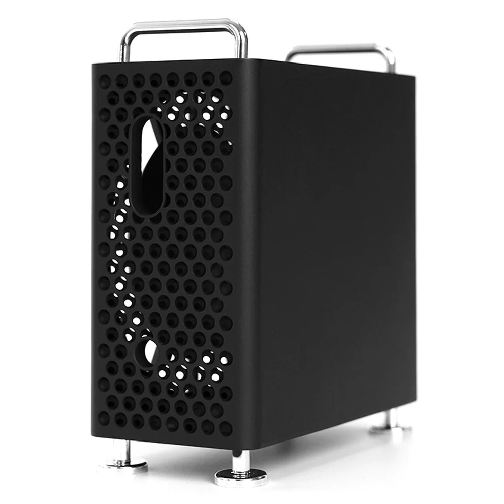 For Apple Mac Mini M4 / M4 Pro 2024 Protective Case Computer Host Hollow ABS Shell with Expansion Hard Drive Function - Black - 1