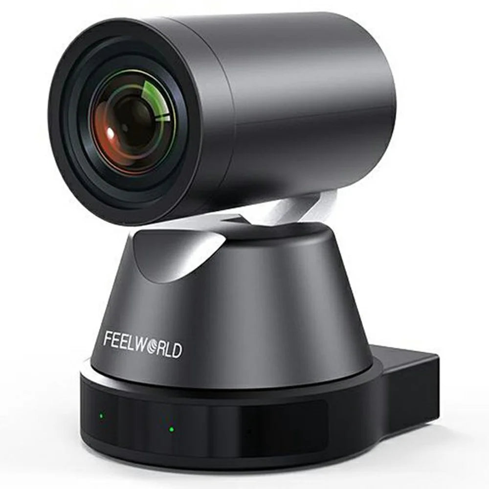 FEELWORLD 4K PTZ Camera 12X Optical Zoom AI Person Tracking Camera HD / USB / LAN Output - US Plug - 1