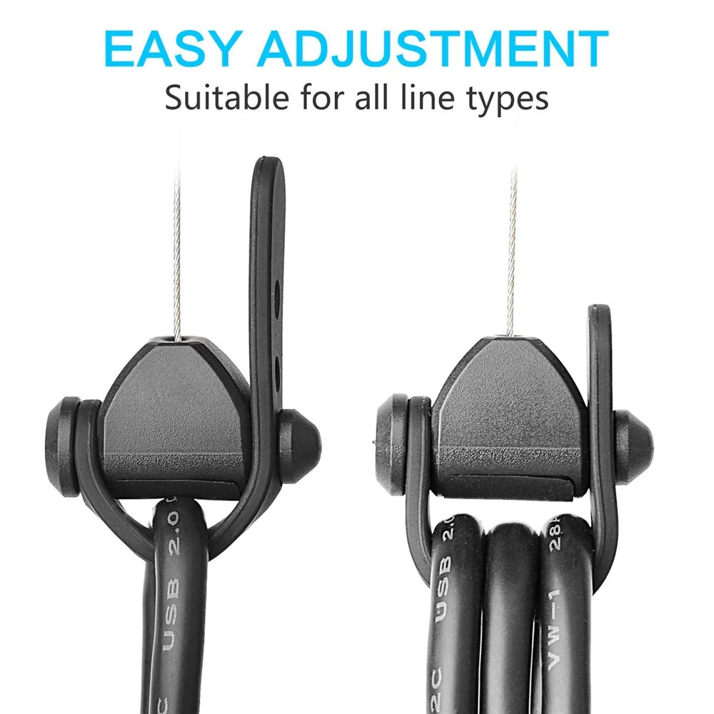 MFTDE 6Pcs Telescopic Ceiling Pulley for HTC Vive Pro/Oculus Rift/Oculus Quest Link/Oculus Quest 2 VR Cable Management System - Black - 3