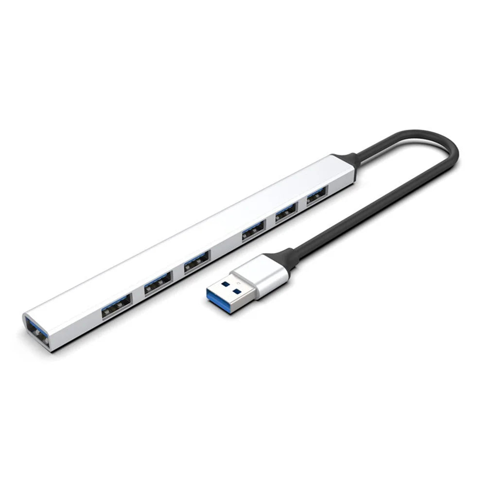 7-Port USB Hub High Speed Splitter Expander Adapter Docking Station for Laptop Hard Drive Mouse Keyboard - USB 3.0 - 1